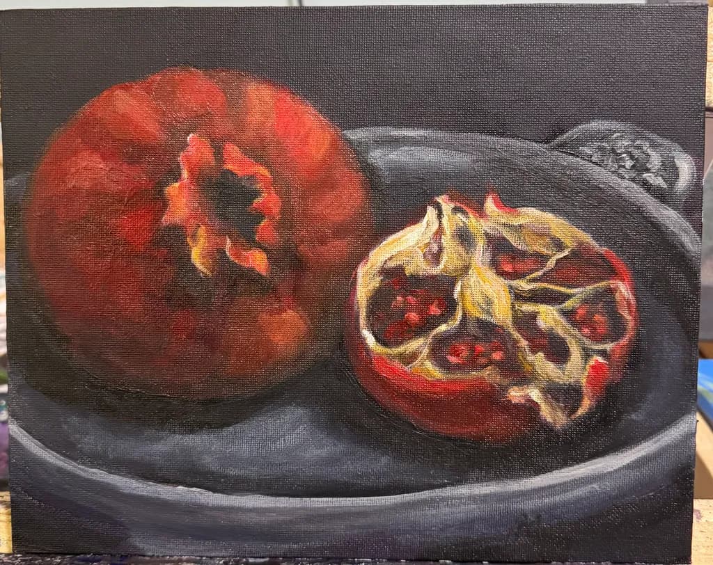 Persimmons on Plate
