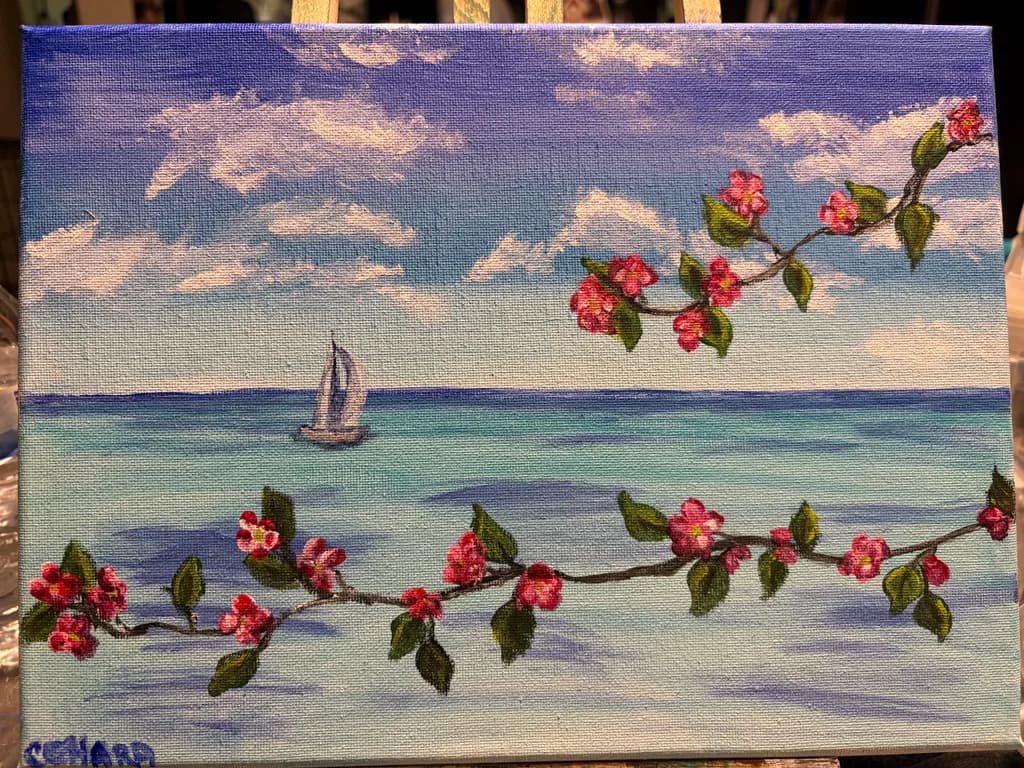 Sailing by Cherry Blossoms