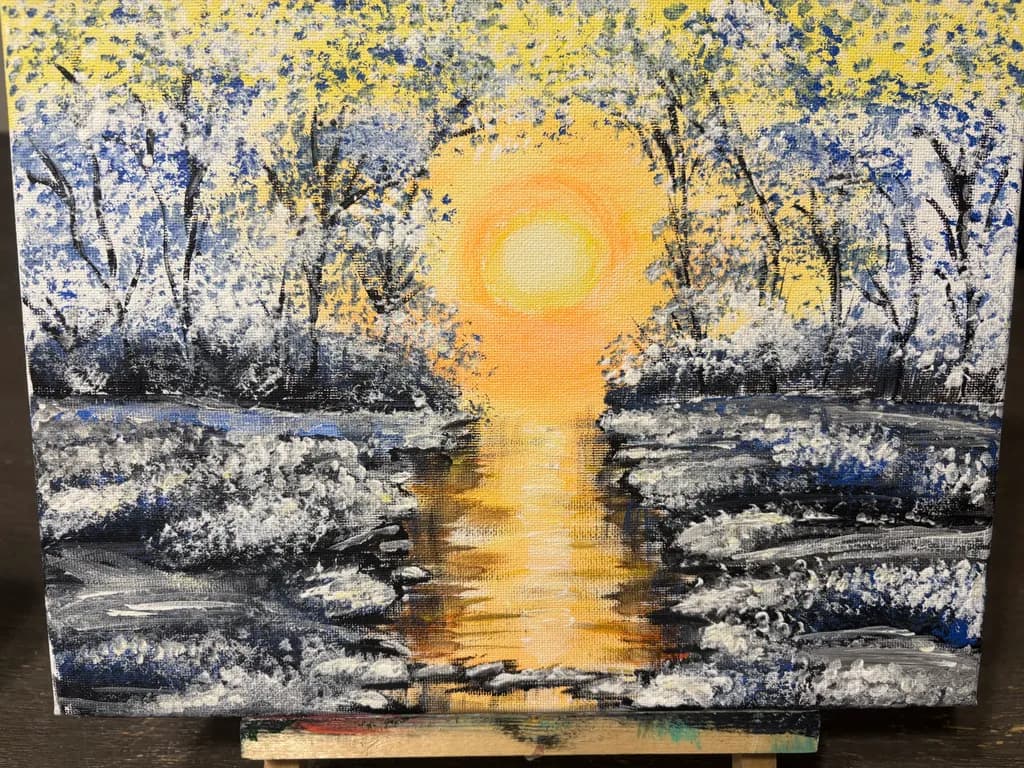 Sunset River Reflection