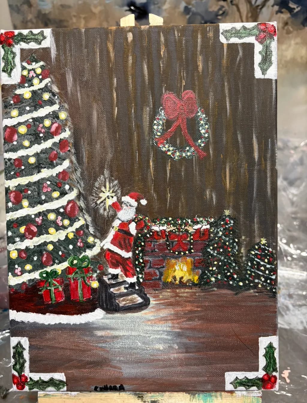 Christmas Fireplace Scene