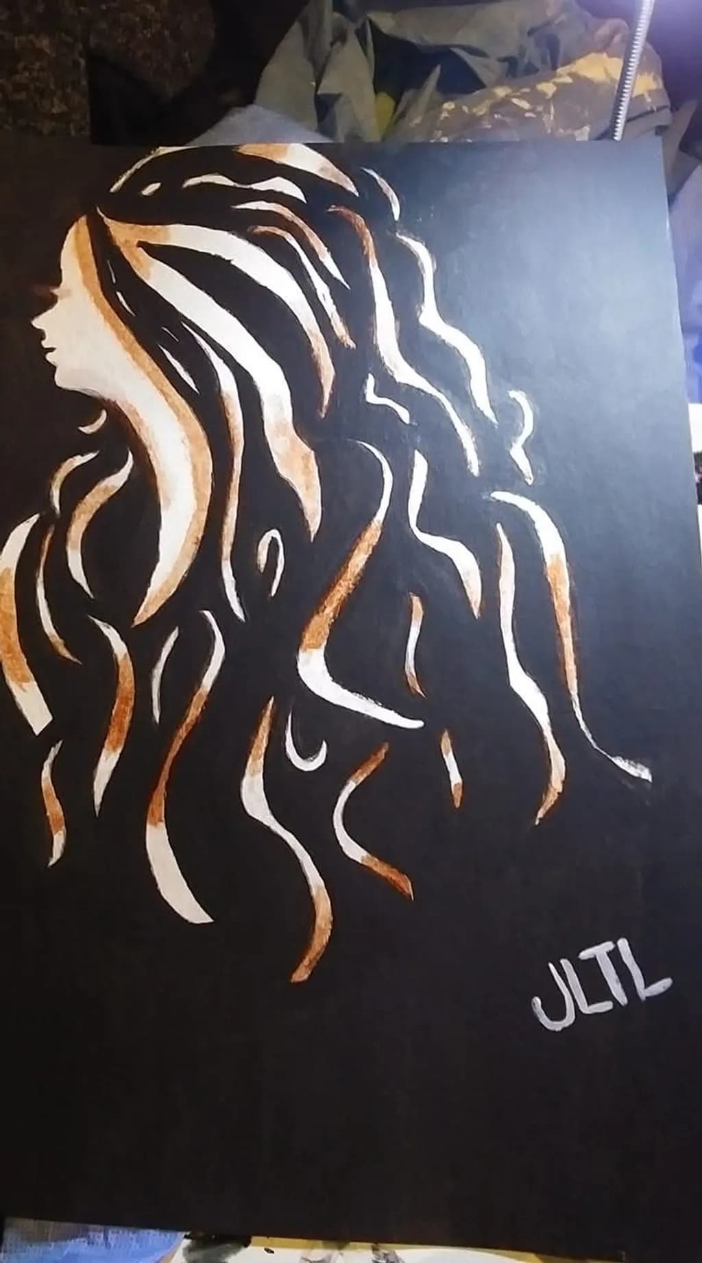 Flowing Hair Silhouette