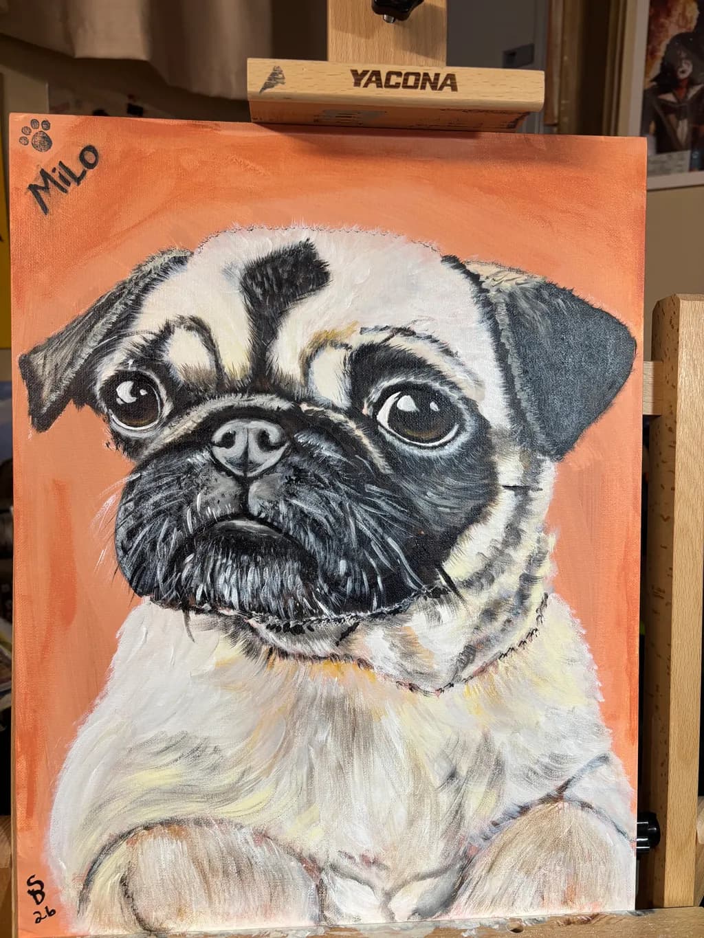 Milo the Pug Portrait