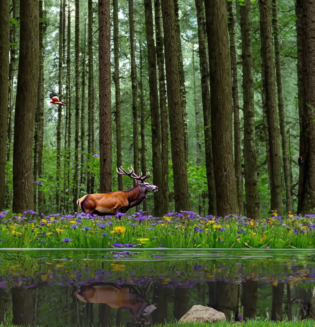 Monarch in Forest