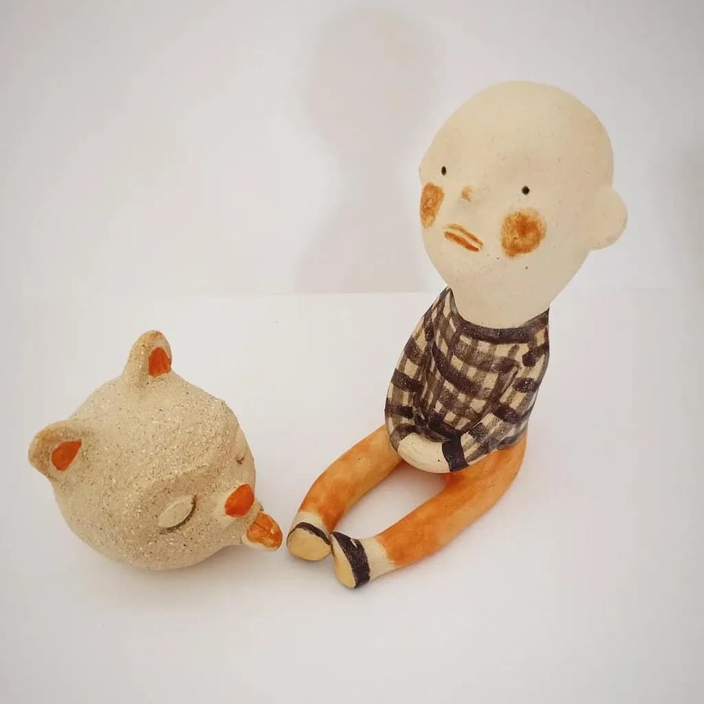 Ceramic Bear Figurine