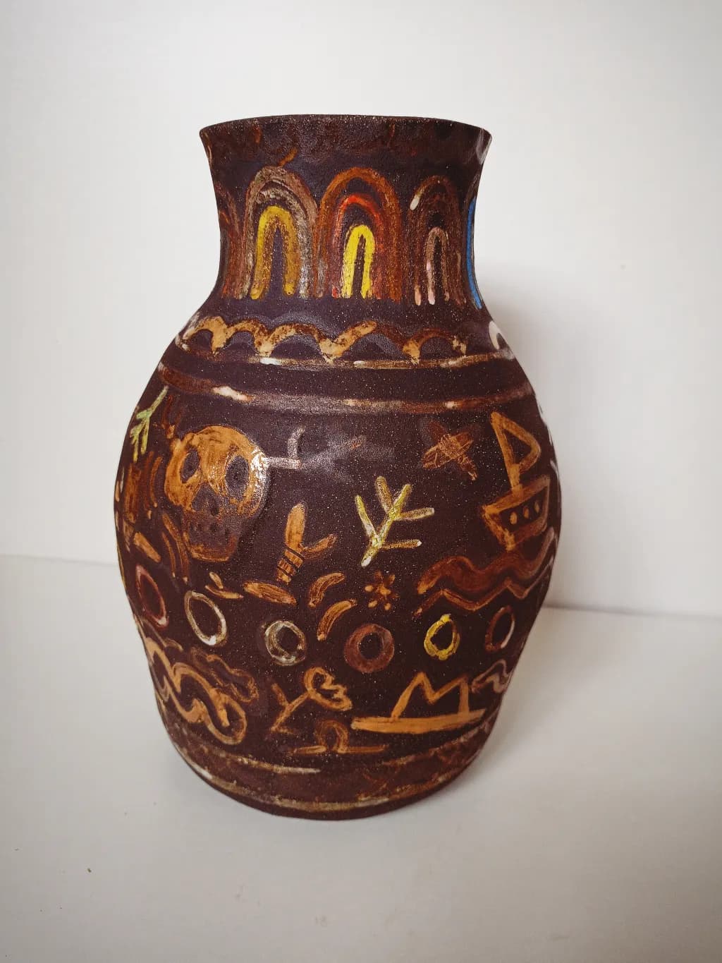 Decorated Ceramic Vase