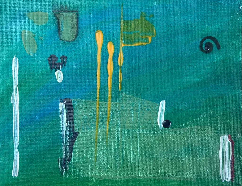Abstract Green Canvas