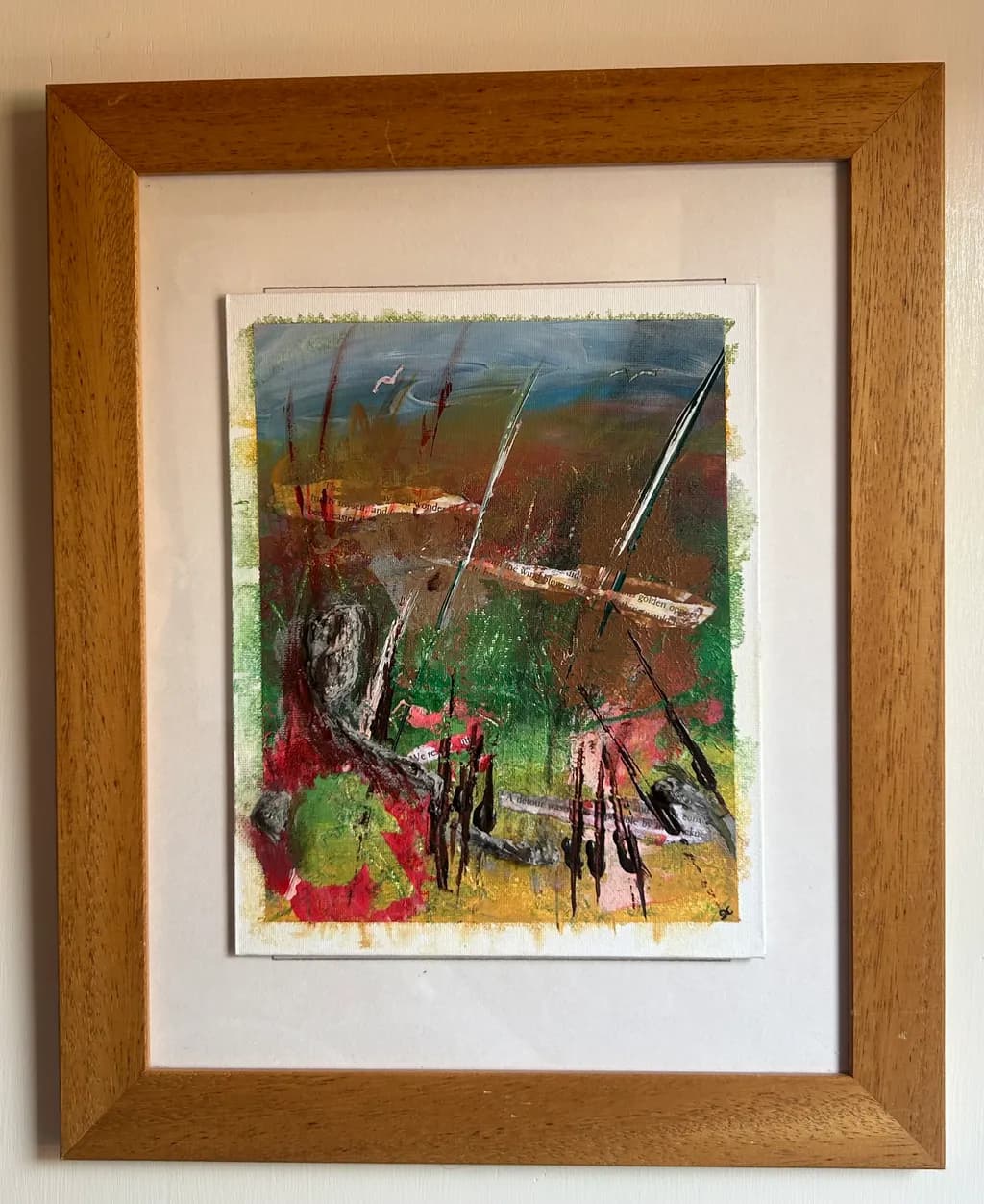 Abstract Mixed-Media Composition
