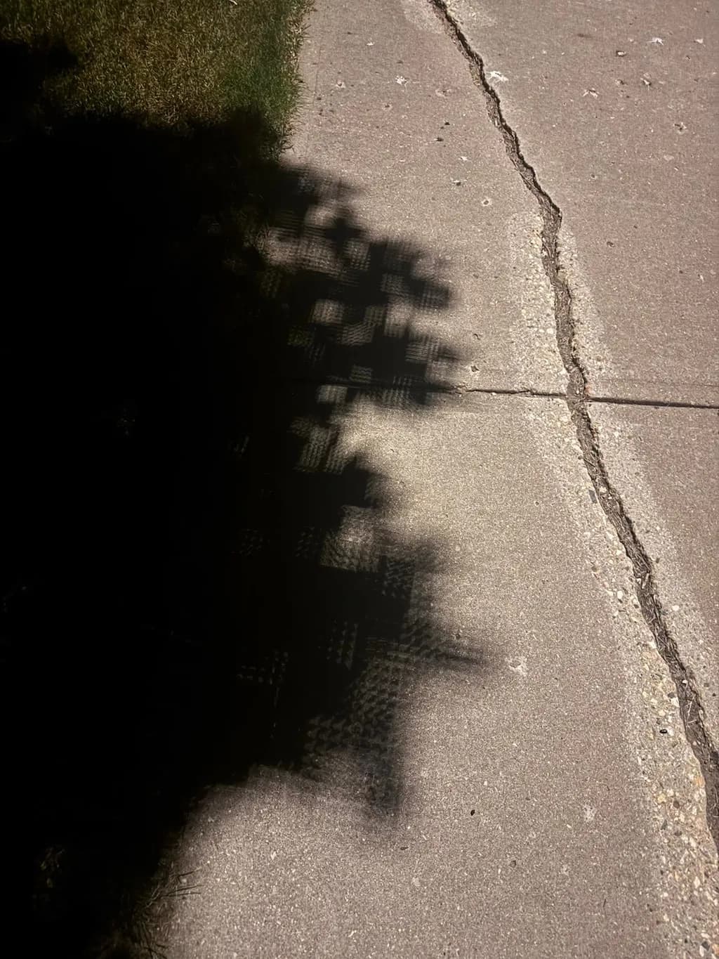 Sidewalk Crack Shadow