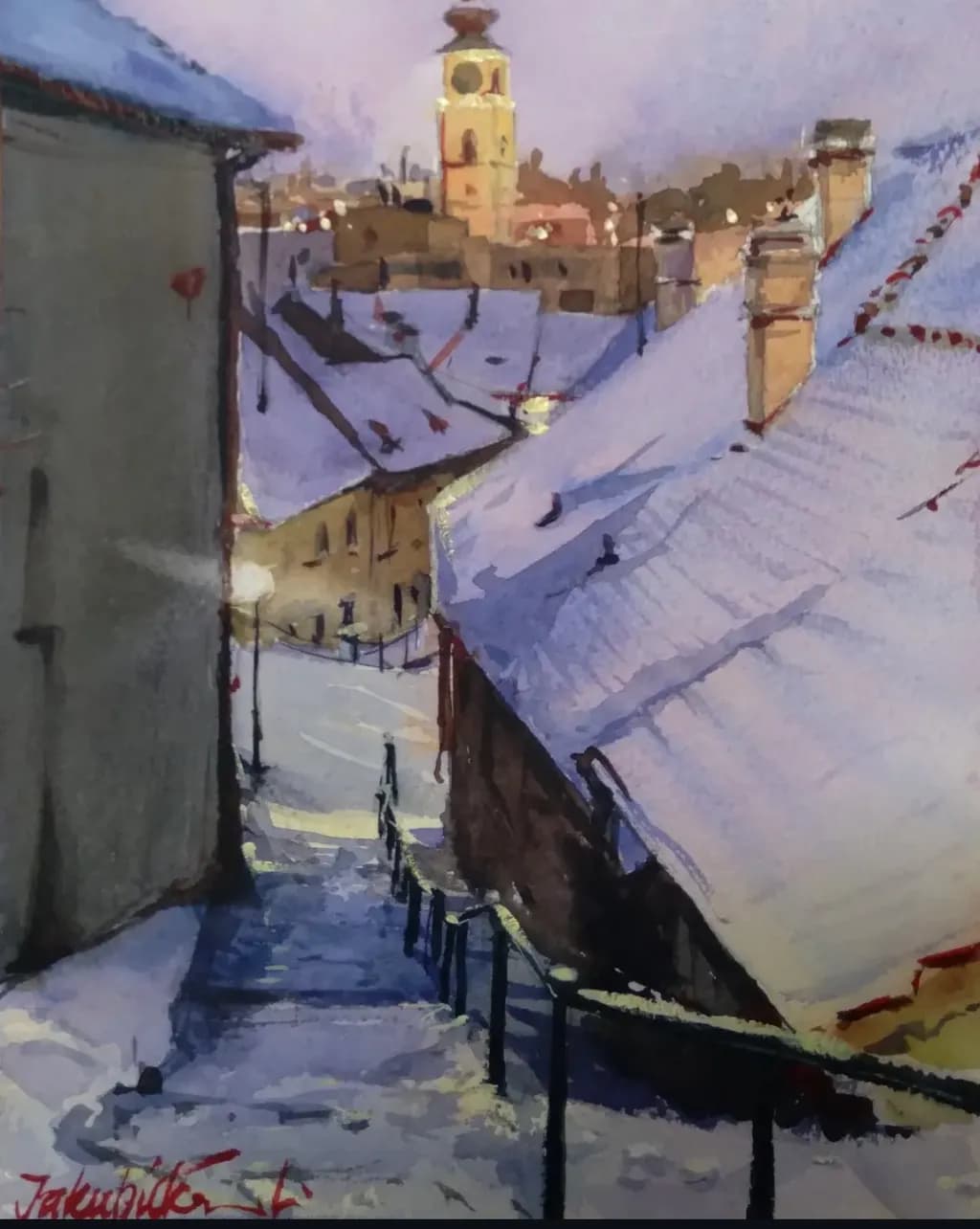 Snowy Roofscape