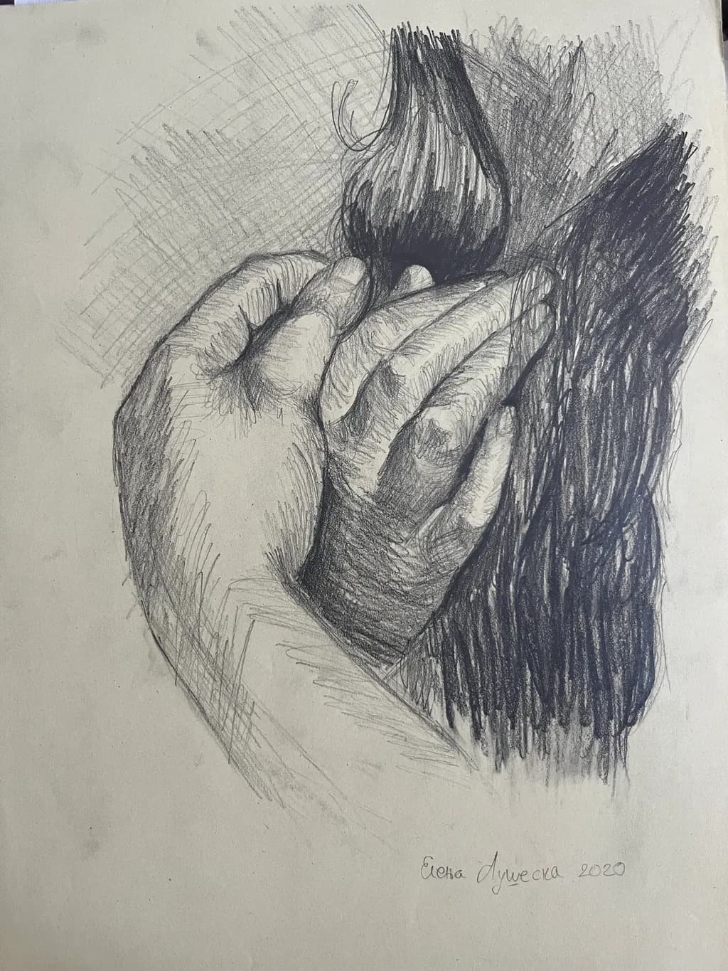 Hands Holding Garlic