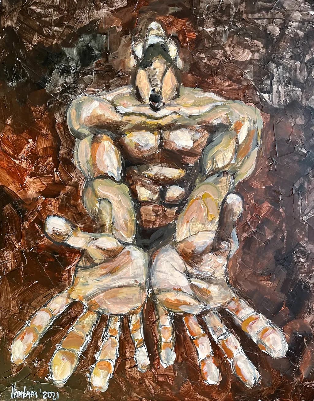 Horseman Offering Hands