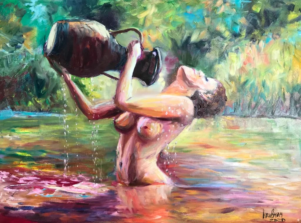 Girl Bathing