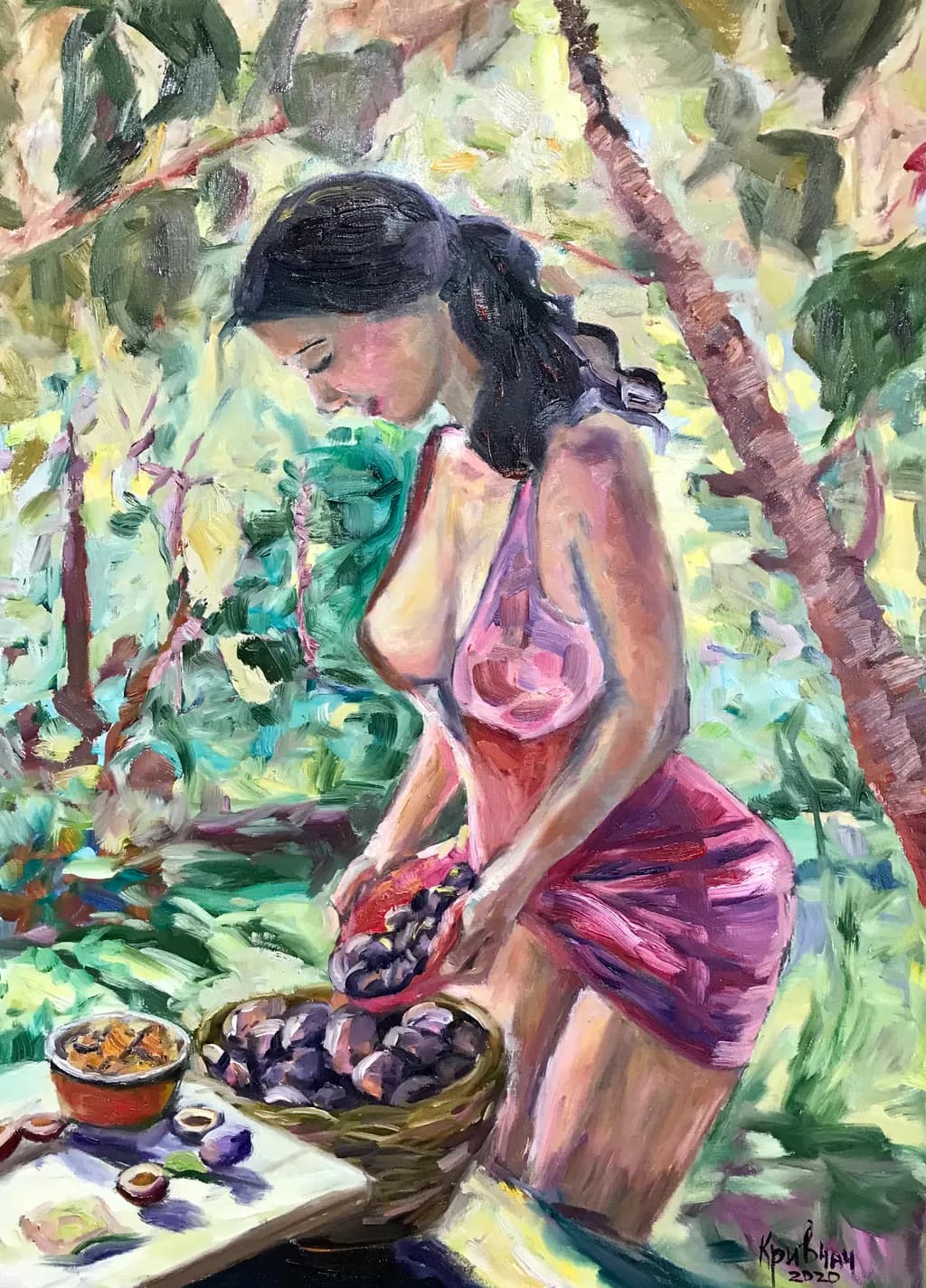 Woman with Fruit Basket