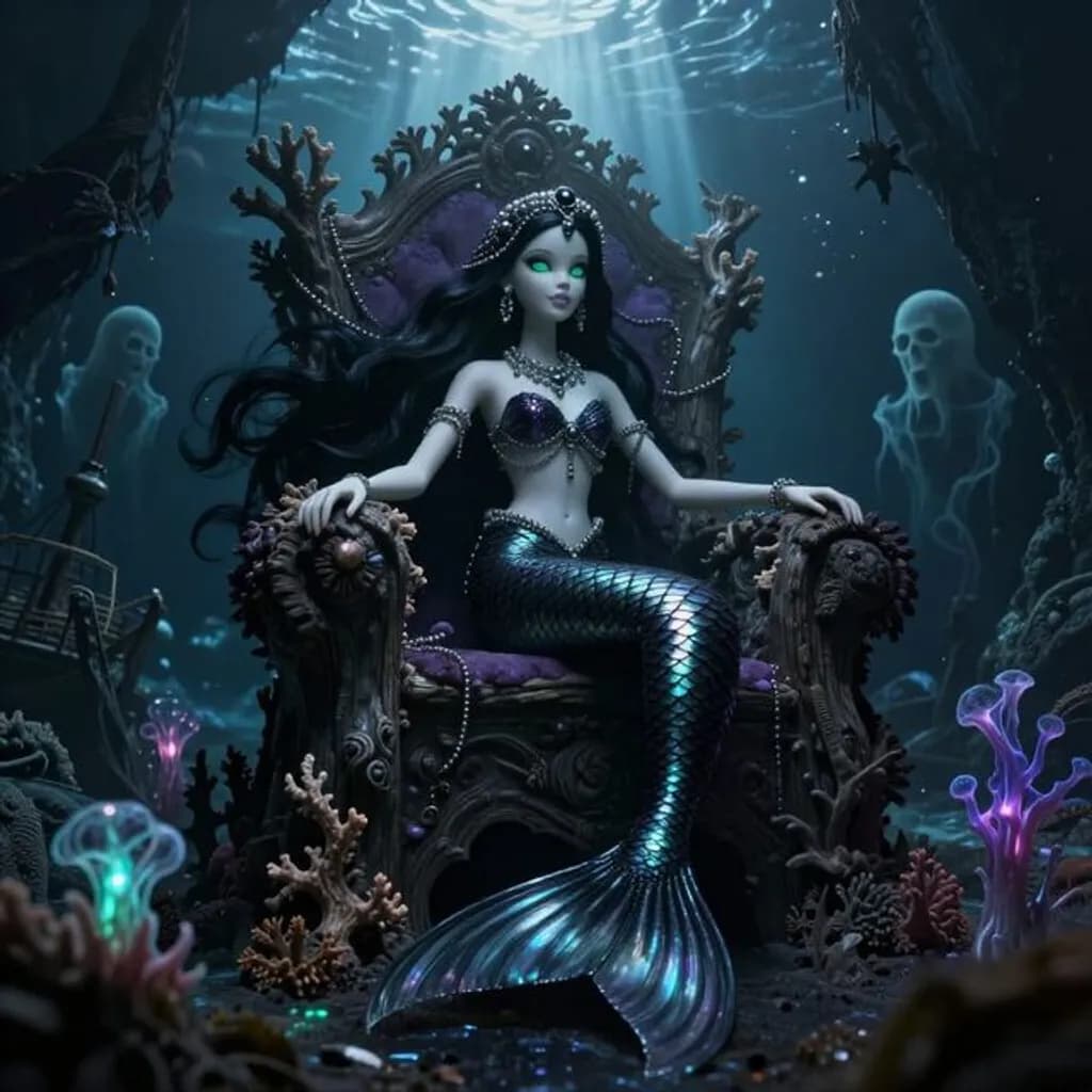 Underwater Throne Mermaid