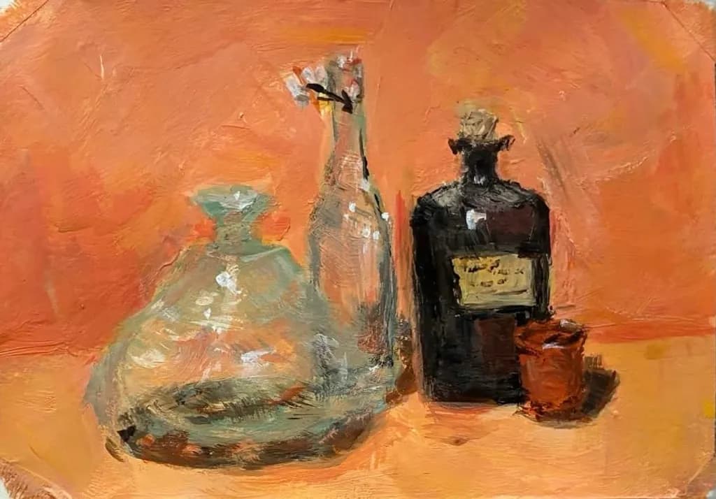 Glass Bottles Still Life