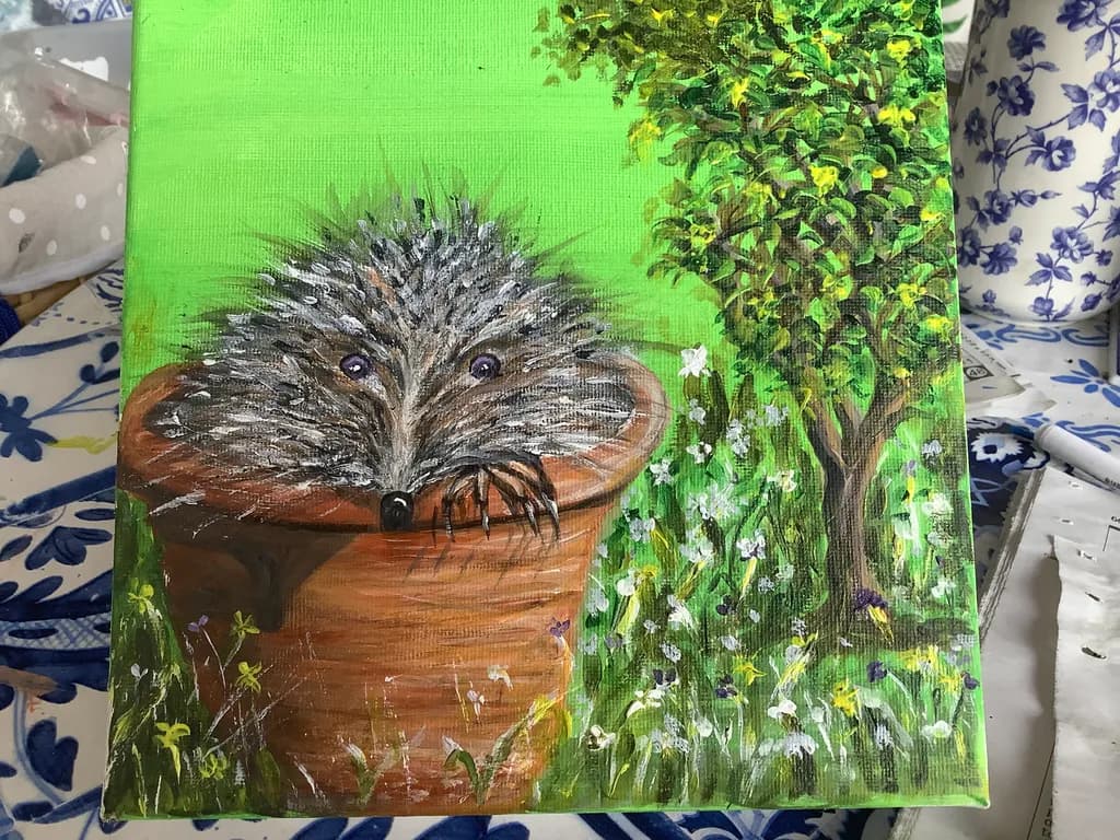 Hedgehog in Pot
