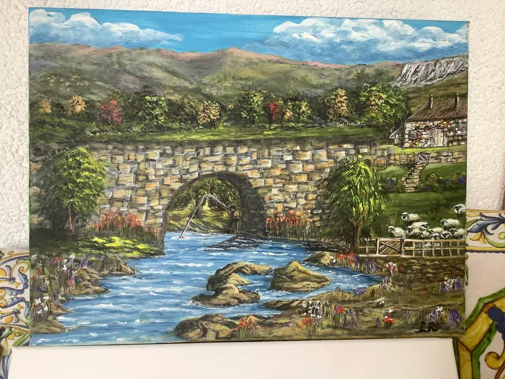 Stone Bridge and River