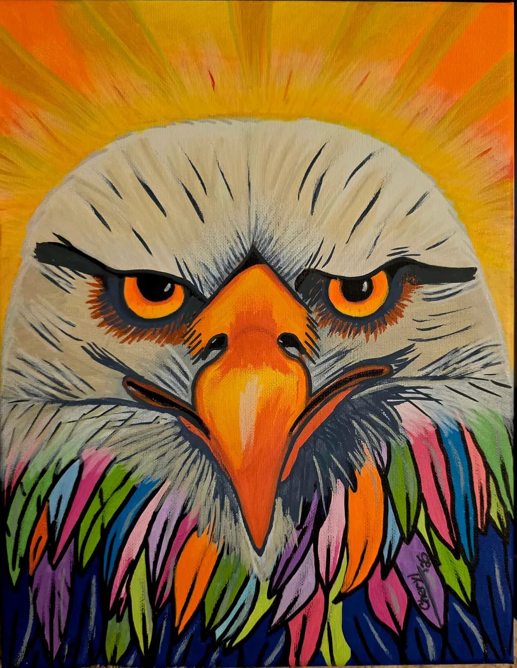 Colorful Eagle Portrait