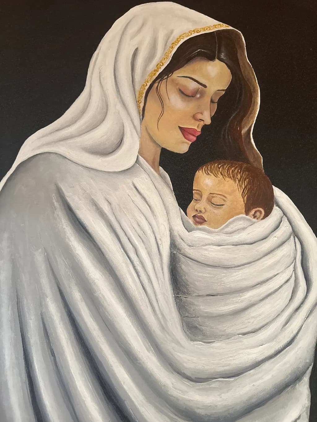 Mother and Child Wrapped