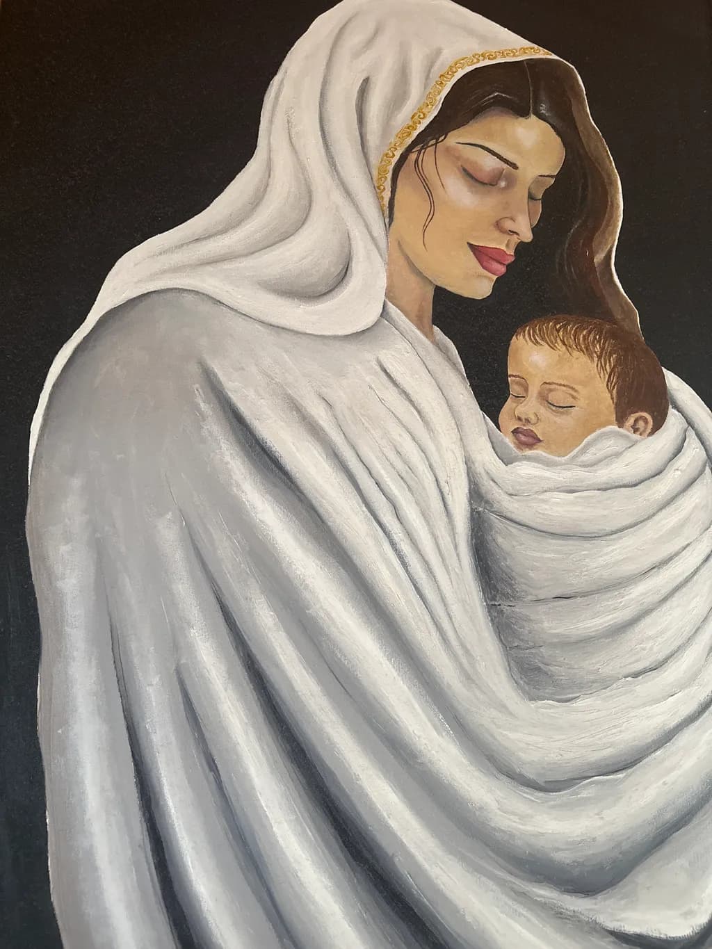 Mother and Child Wrapped