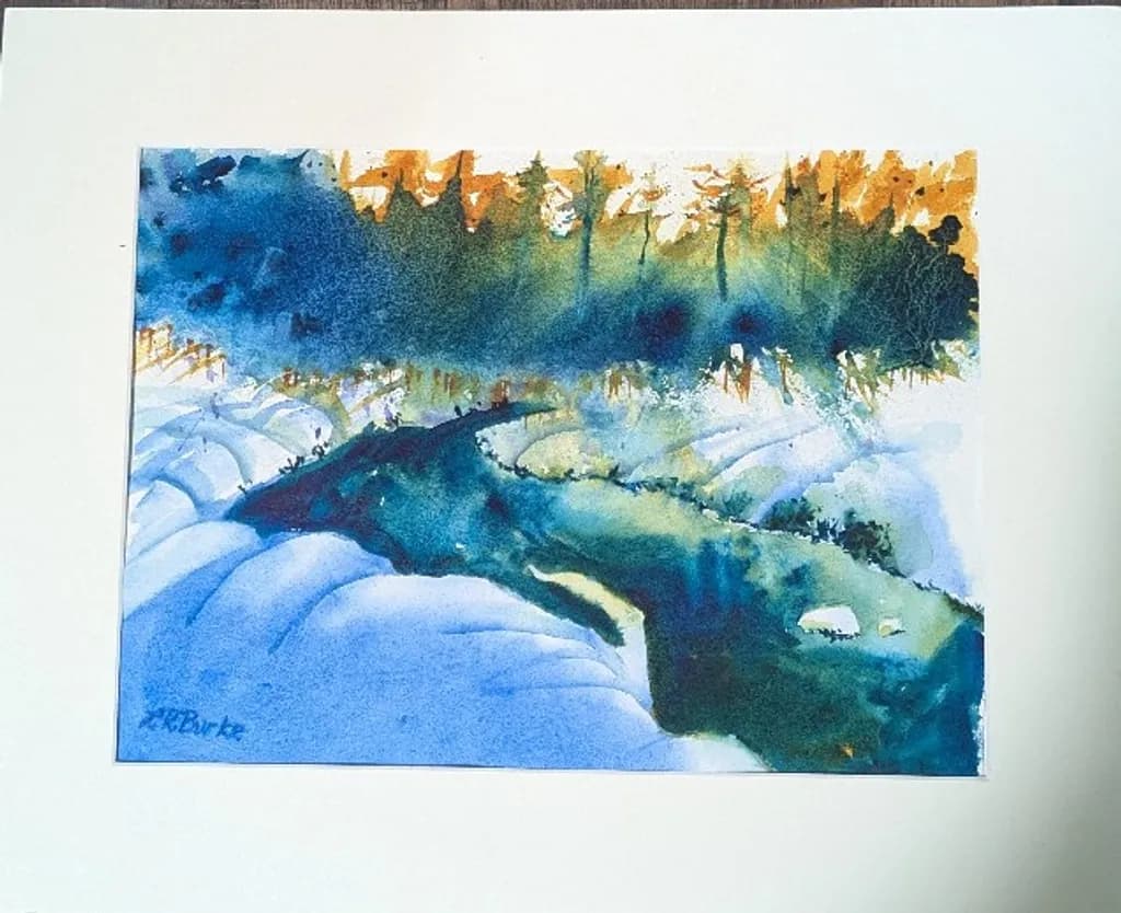 Winter River Forest