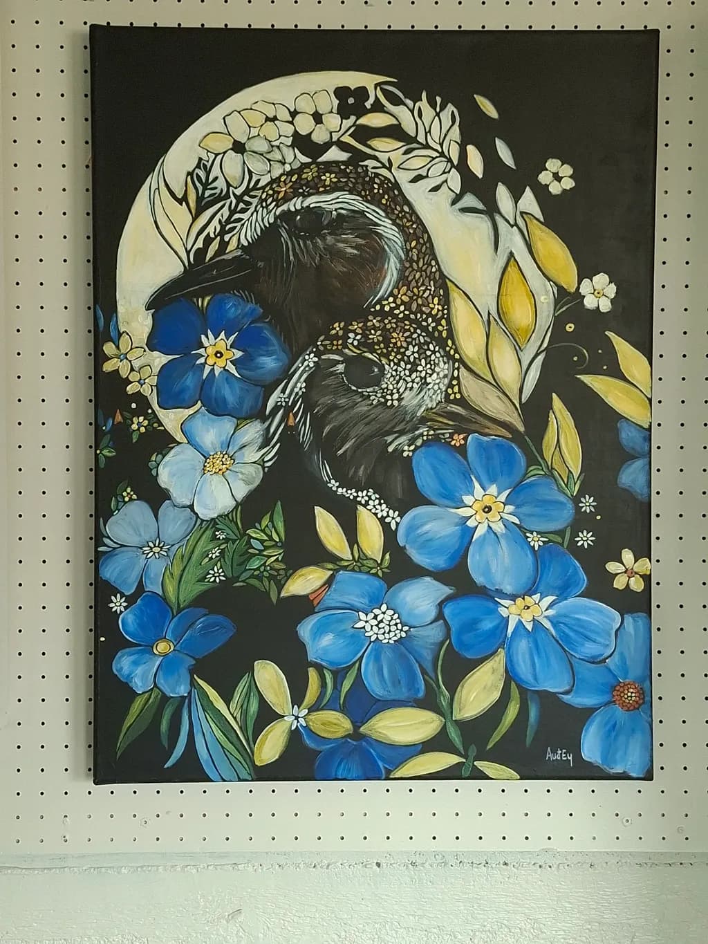Floral Crow Embrace