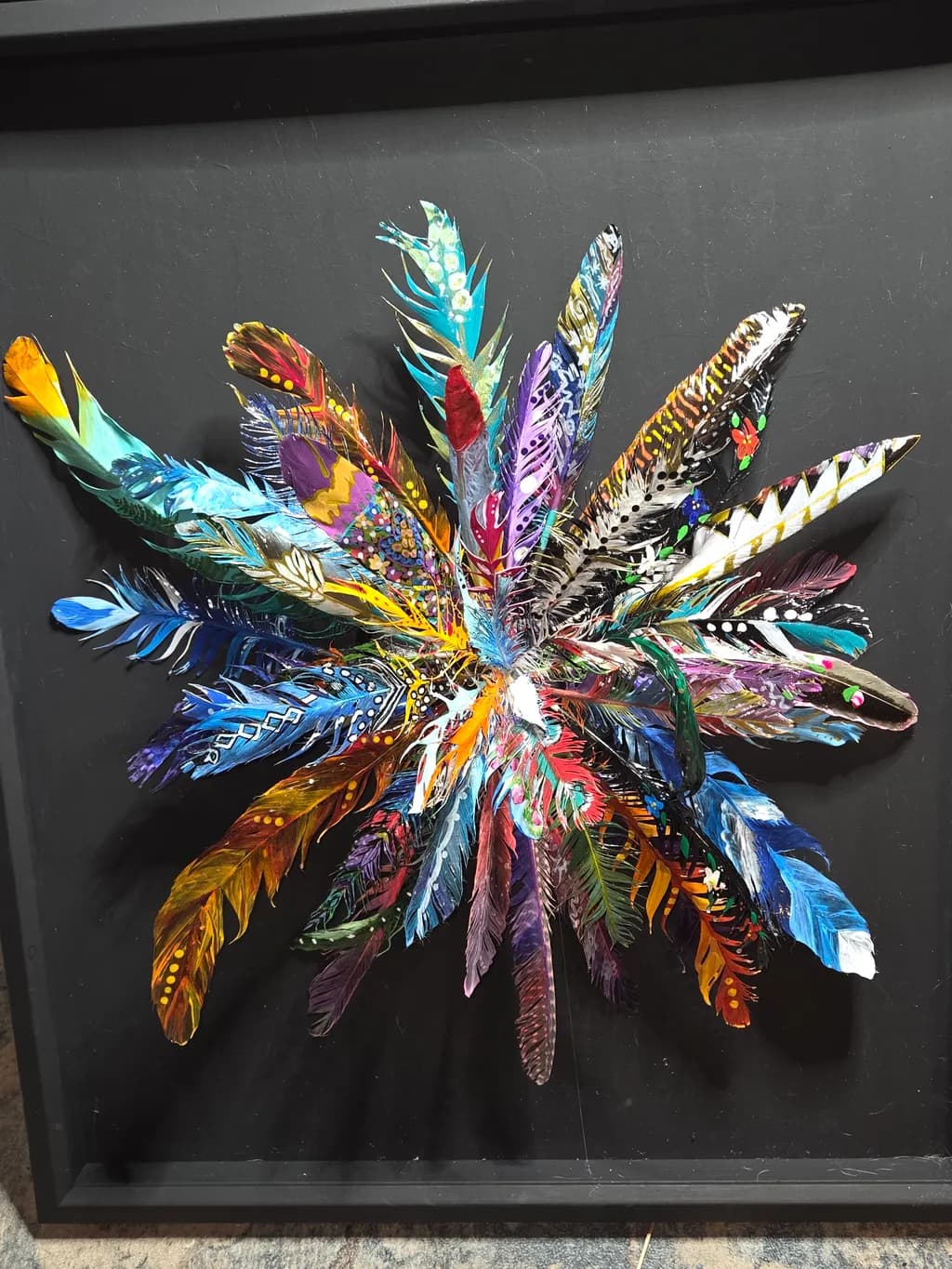 Colorful Feather Burst