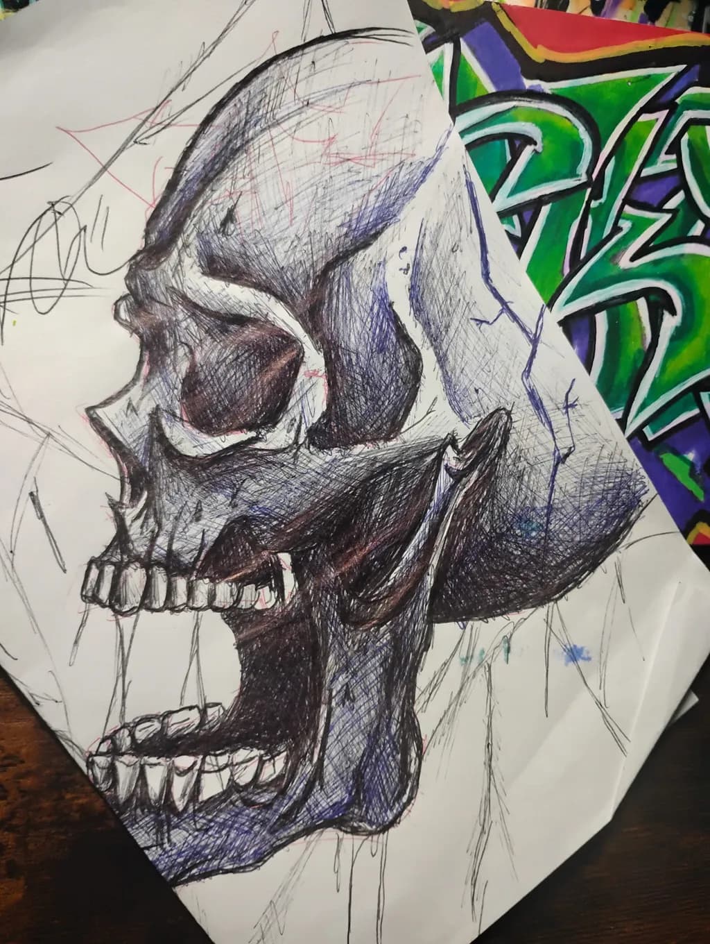 Graffiti Skull Sketch