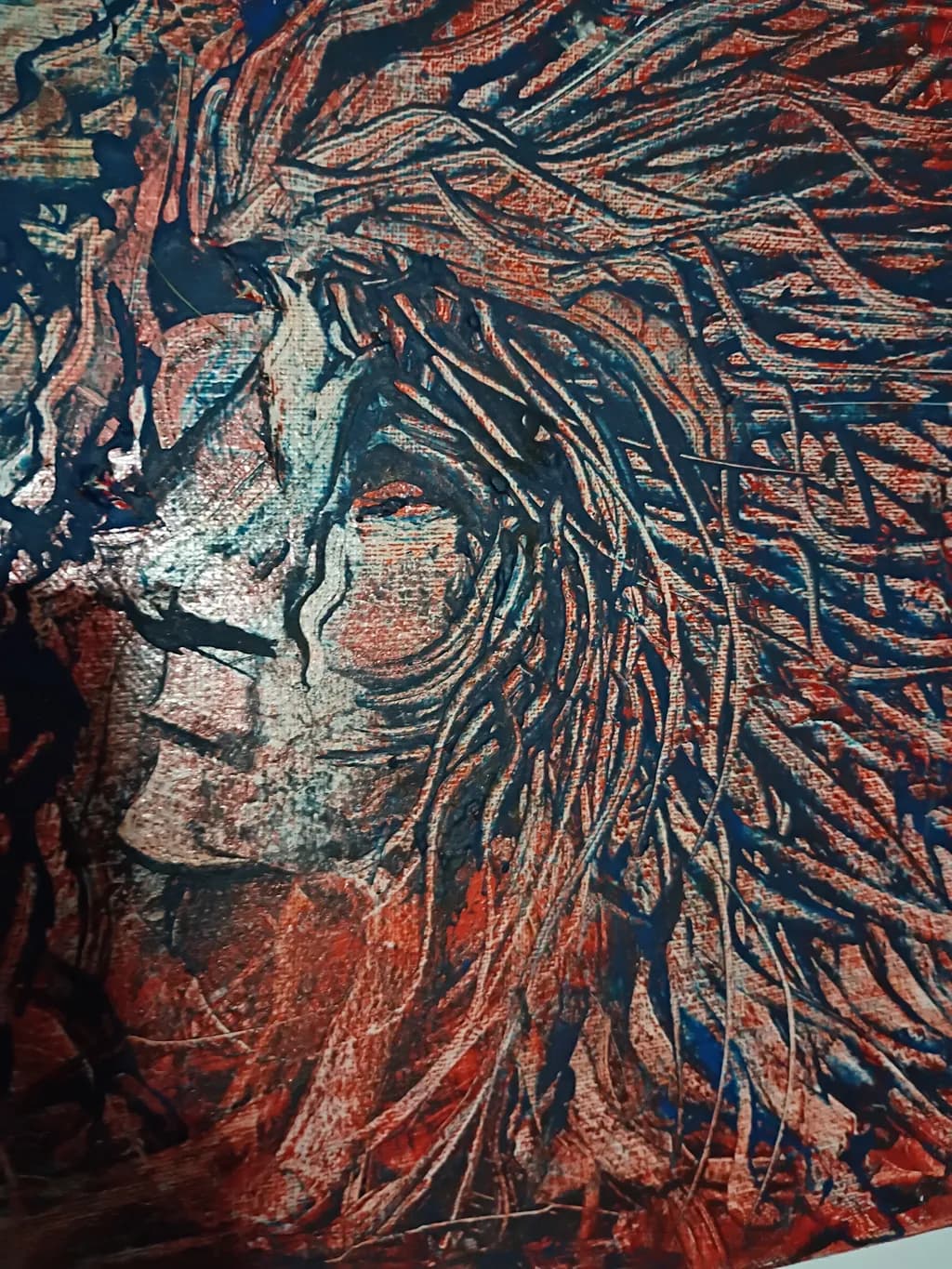 Lion Profile Abstract