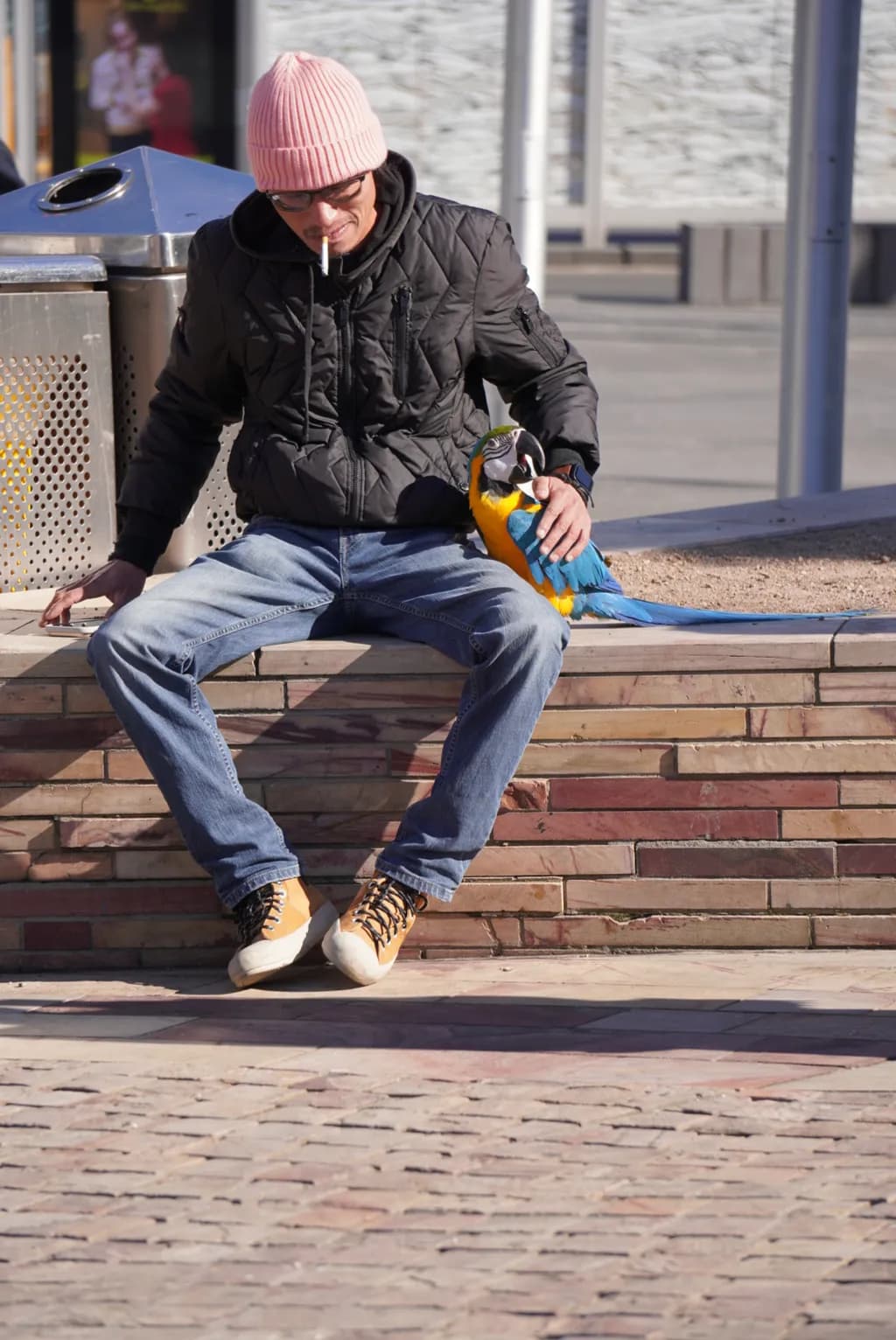 Man with Parrot