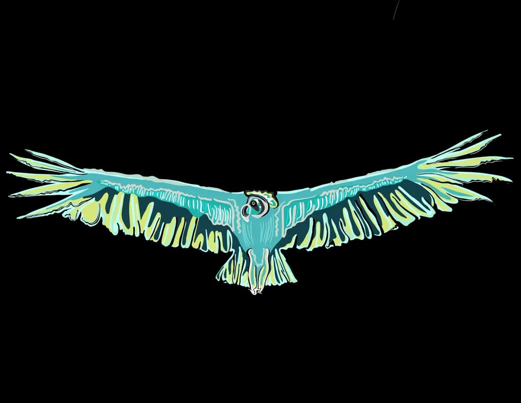 Blue Flight Bird