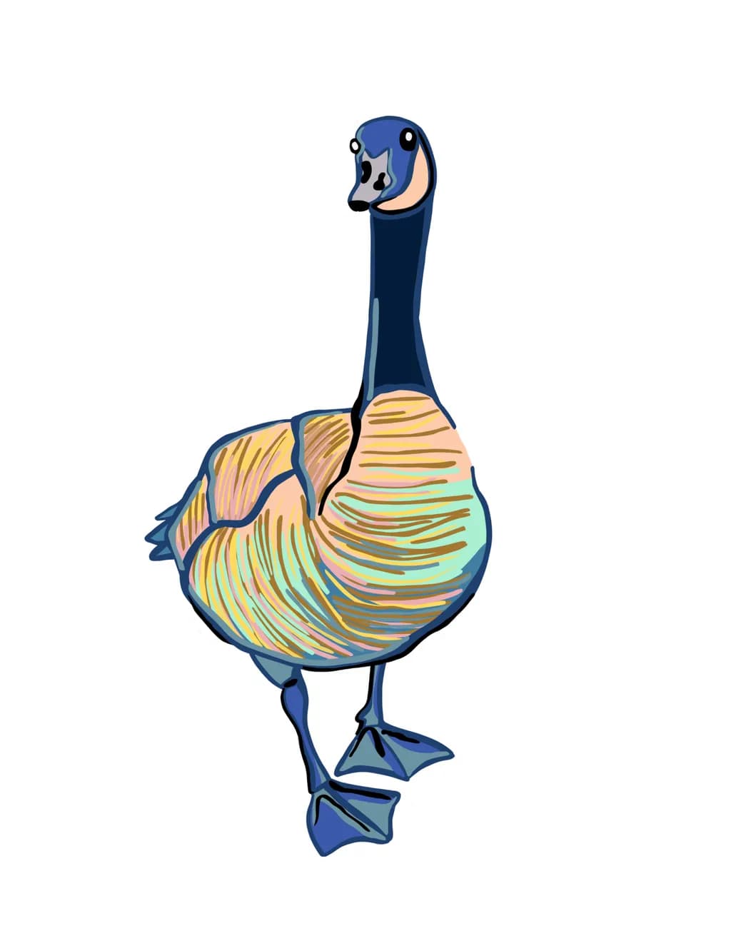 Colorful Goose Illustration