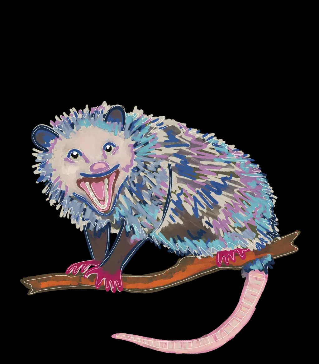 Playful Opossum Perch