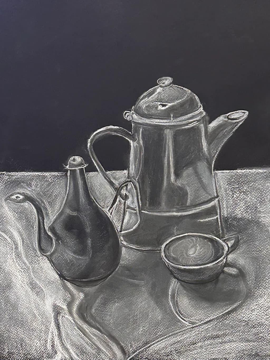 Still Life with Teapots and Cup