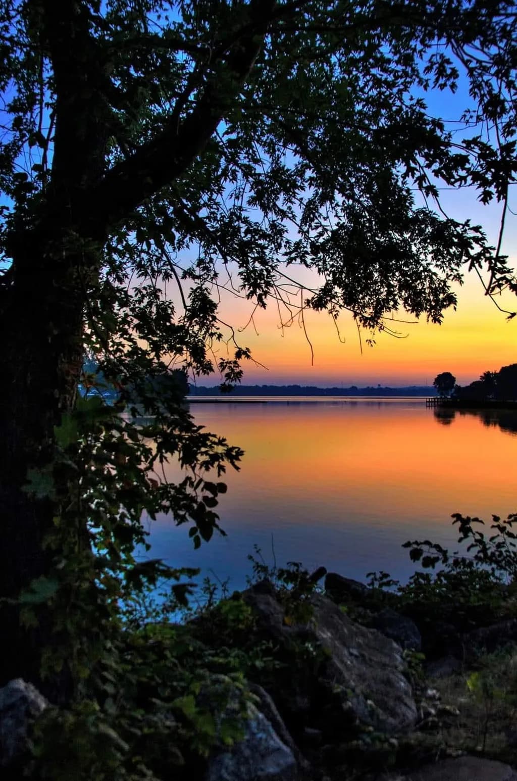 Sunset Over Lake