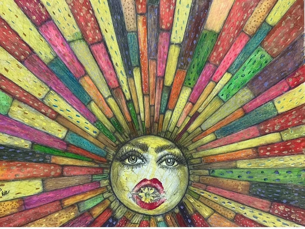 Colorful Sun Face