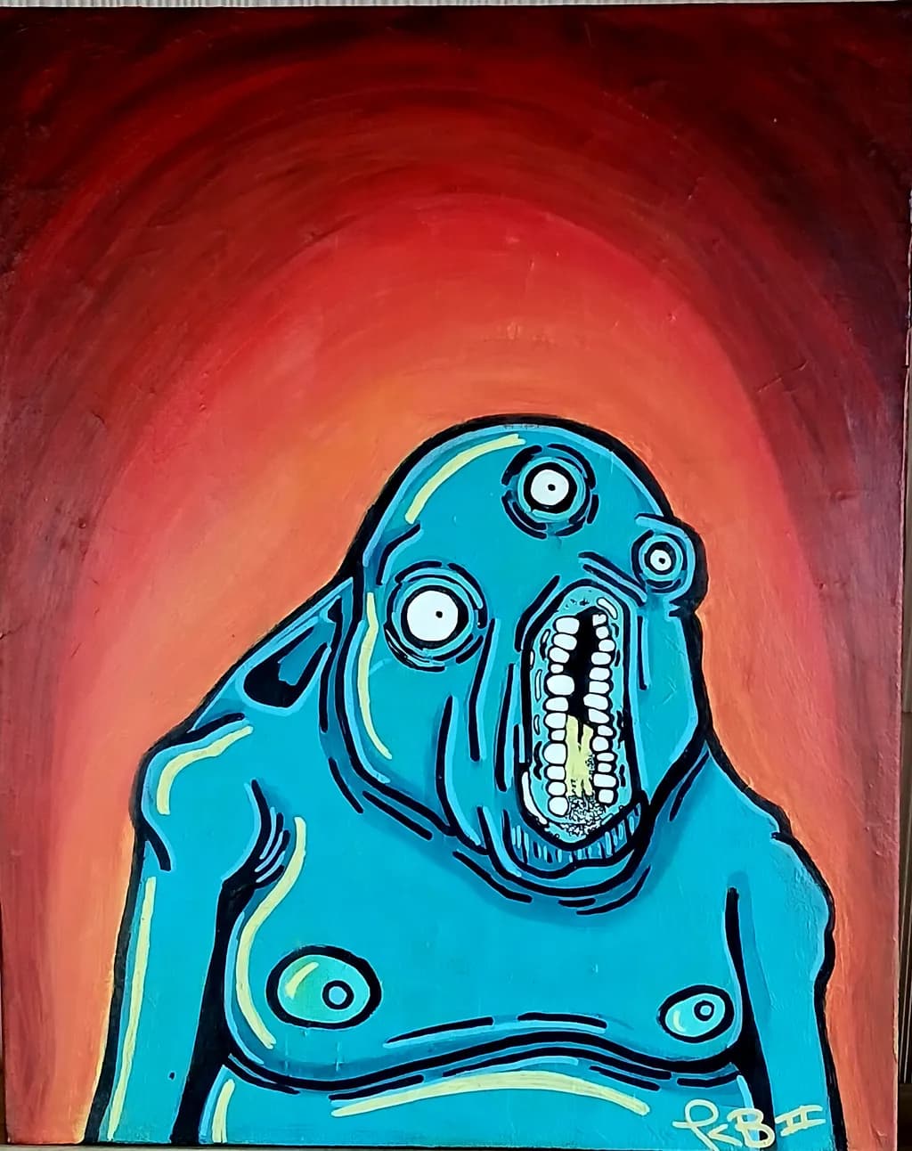 Blue Creature Awakening