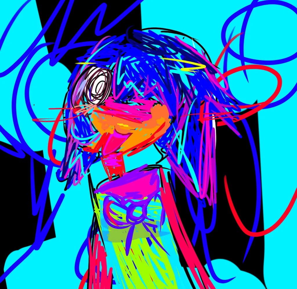 Colorful Bird Scribble