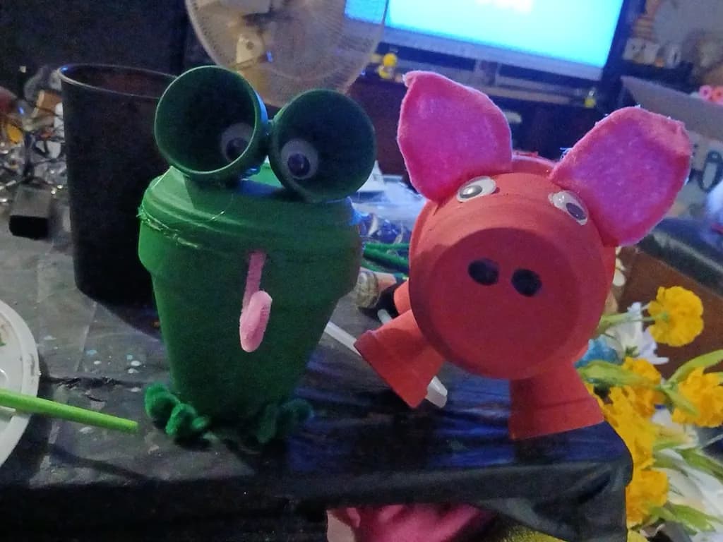 Frog and Pig Pots