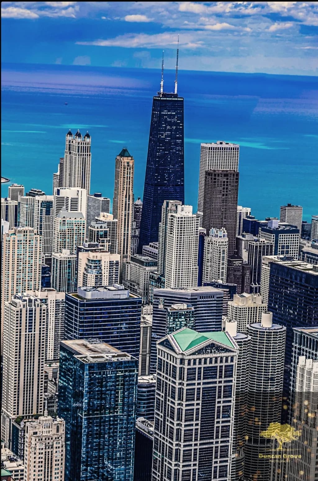 Urban Skyline by the Lake