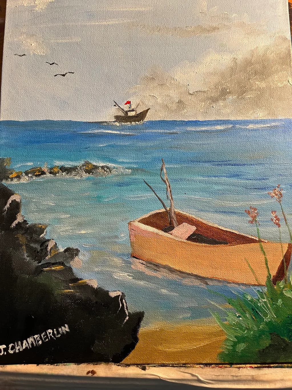 Coastal Boat Scene