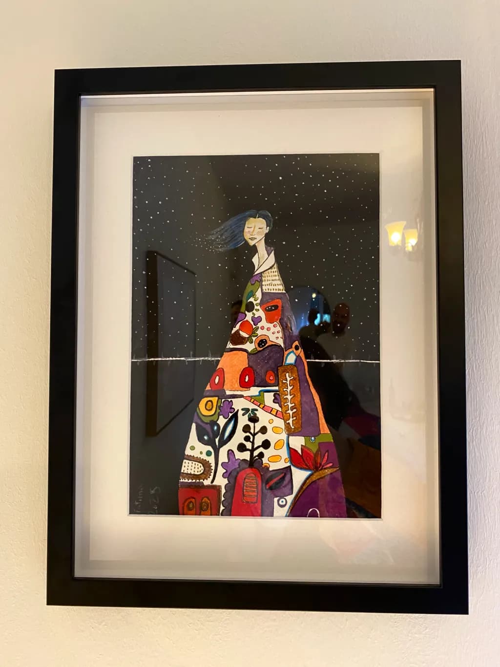 Abstract Figure Under Stars