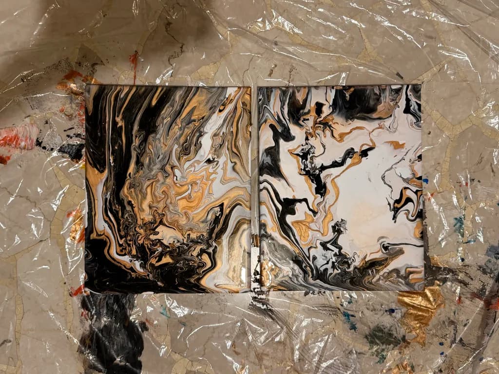 Marble Flow Diptych