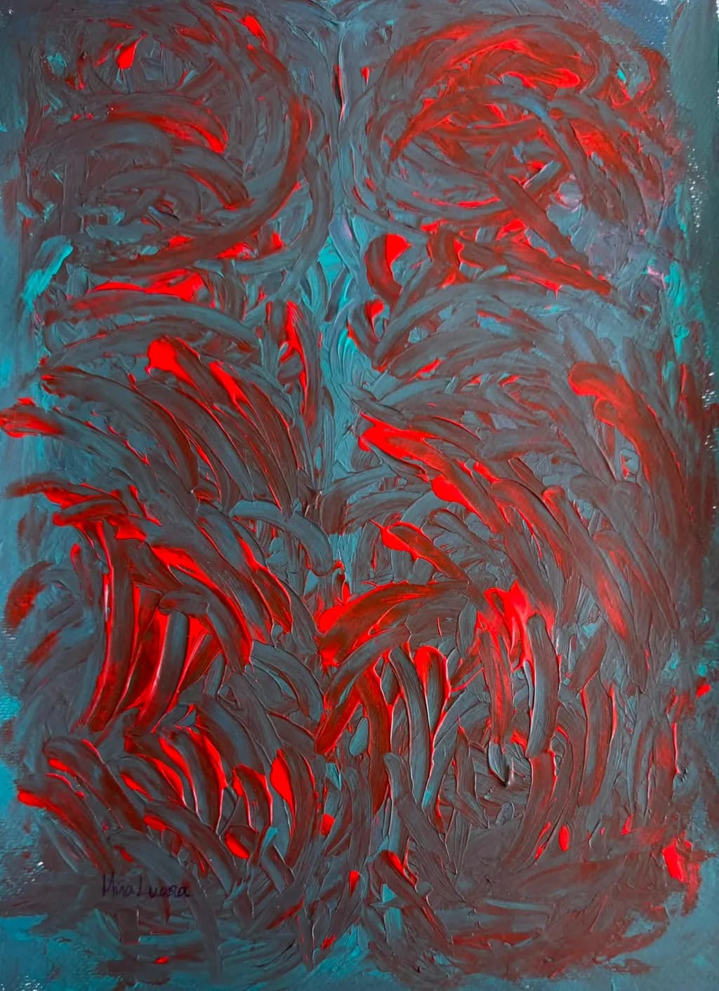 Inner Flame - Blue and Red Swirls