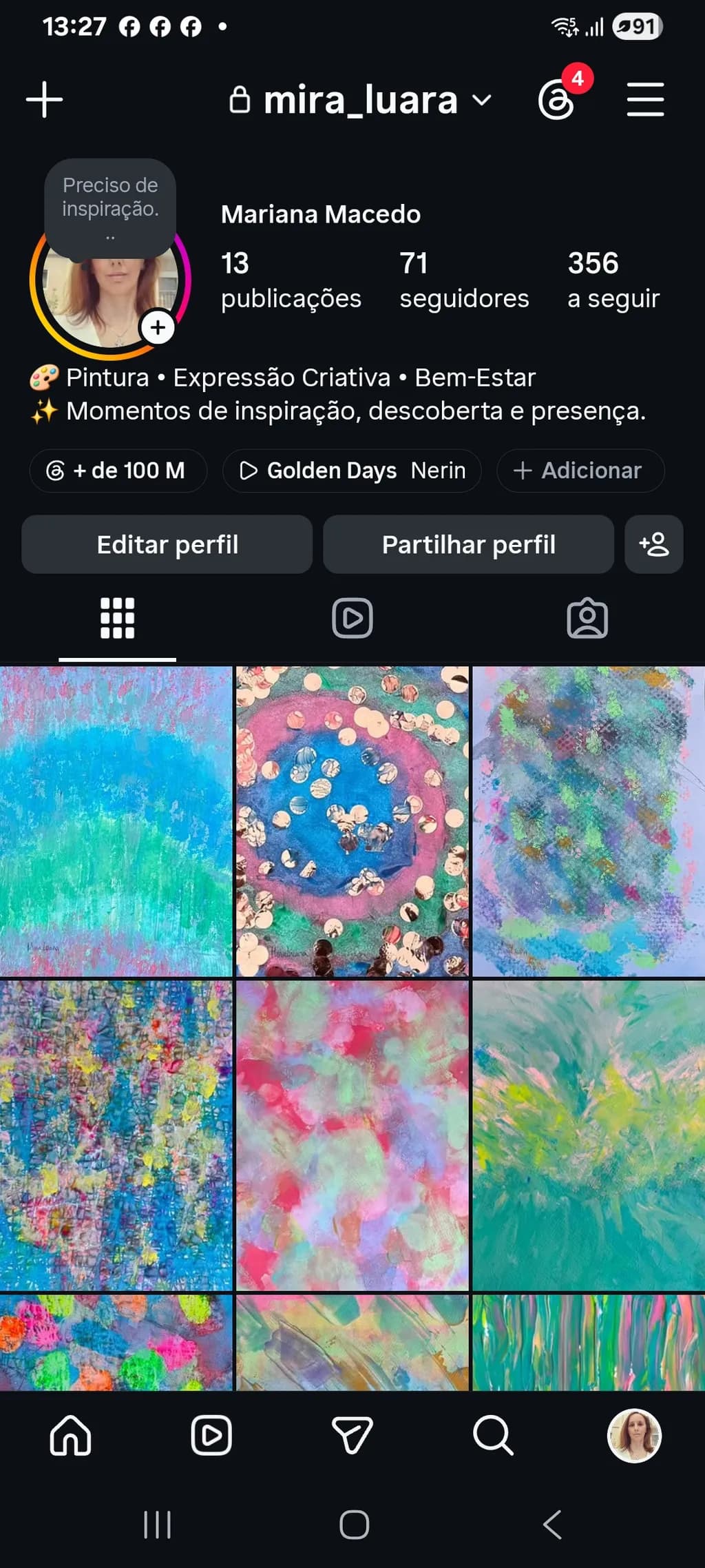 Instagram profile