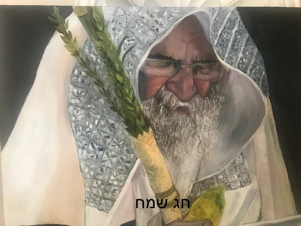 Elder Man with Lulav and Etrog