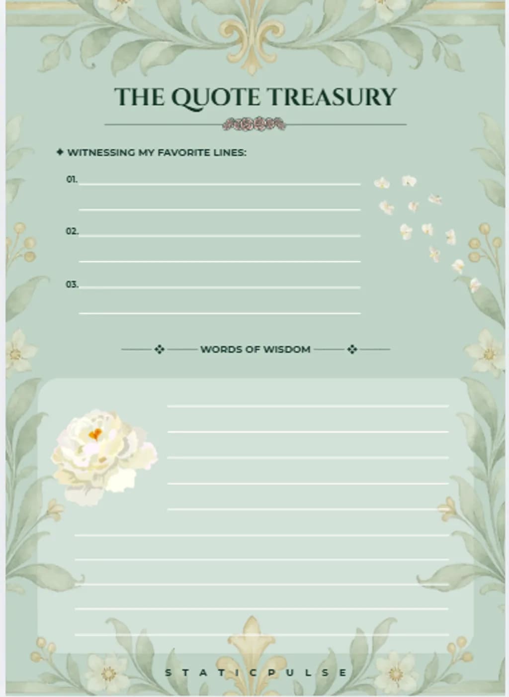 канва Quote Treasury