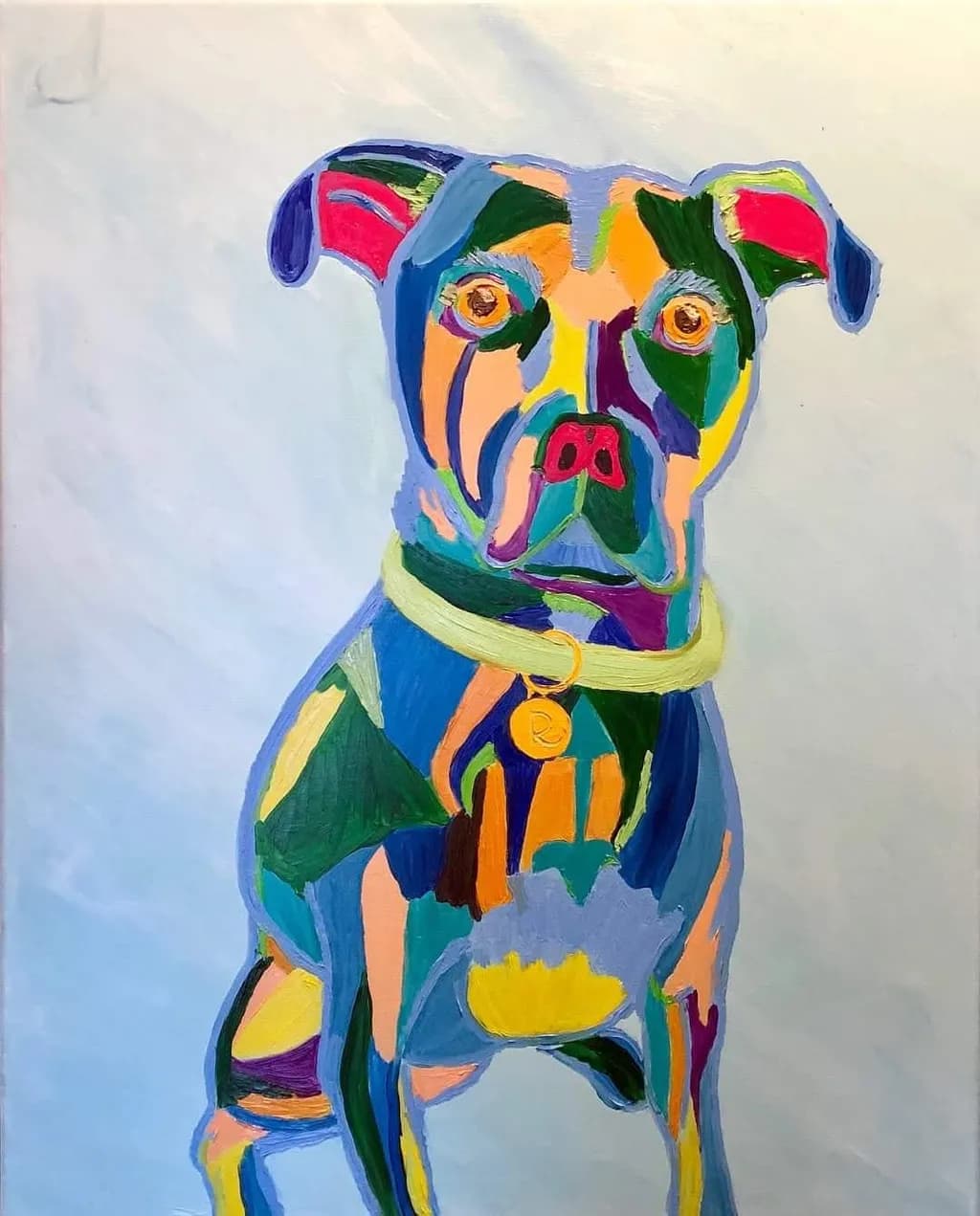 Colorful Dog Portrait