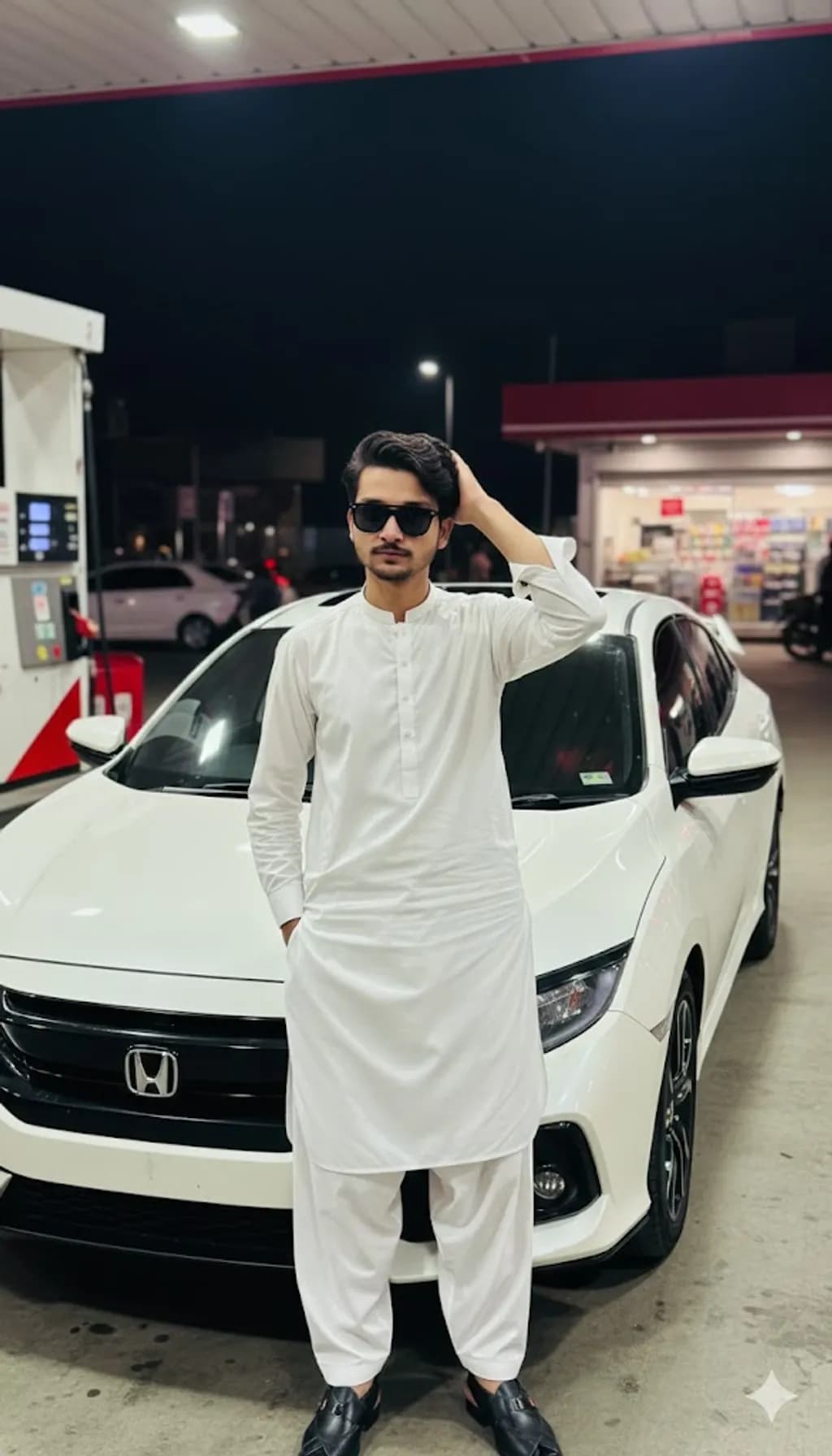 White Kurta Style