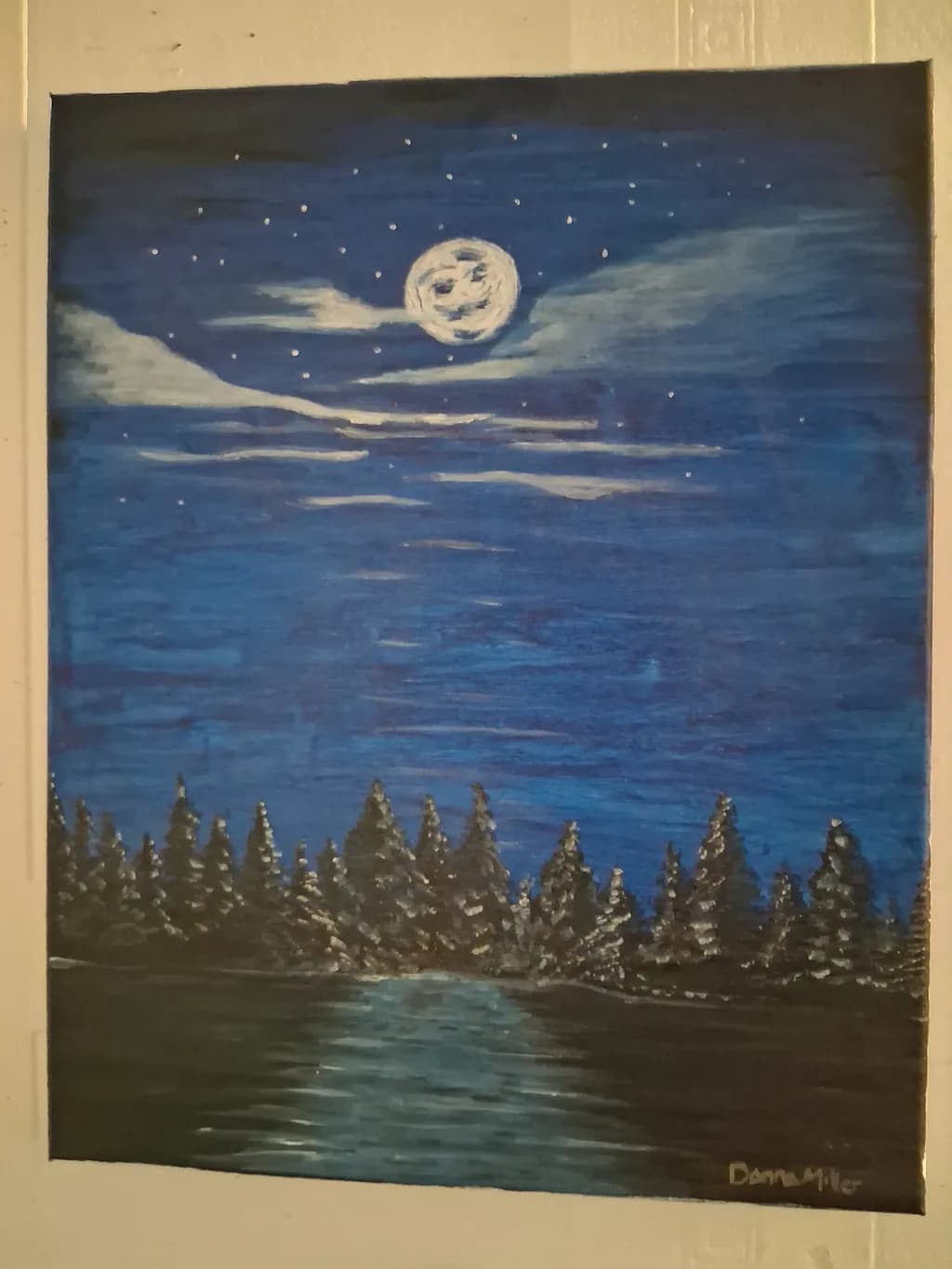 Moonlit Forest Reflection